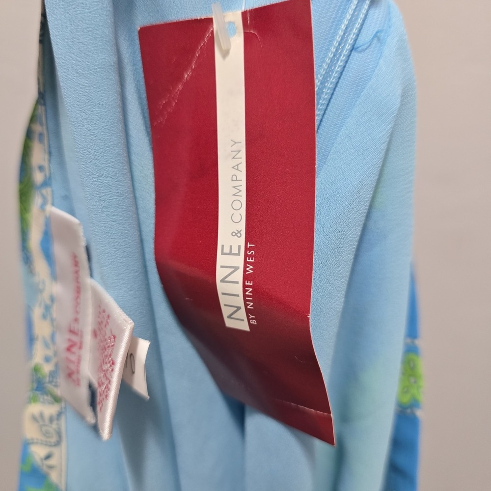 Y2K Fairy NWT Nine & Company Messina Skirt Size 8 Blue Green Asymmetrical - Picture 6 of 8